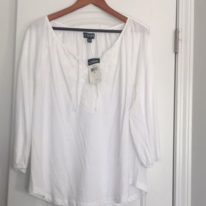 Chaps Long Sleeve Blouse